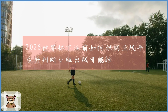 2026世界杯下注前如何识别正规平台并判断小组出线可能性